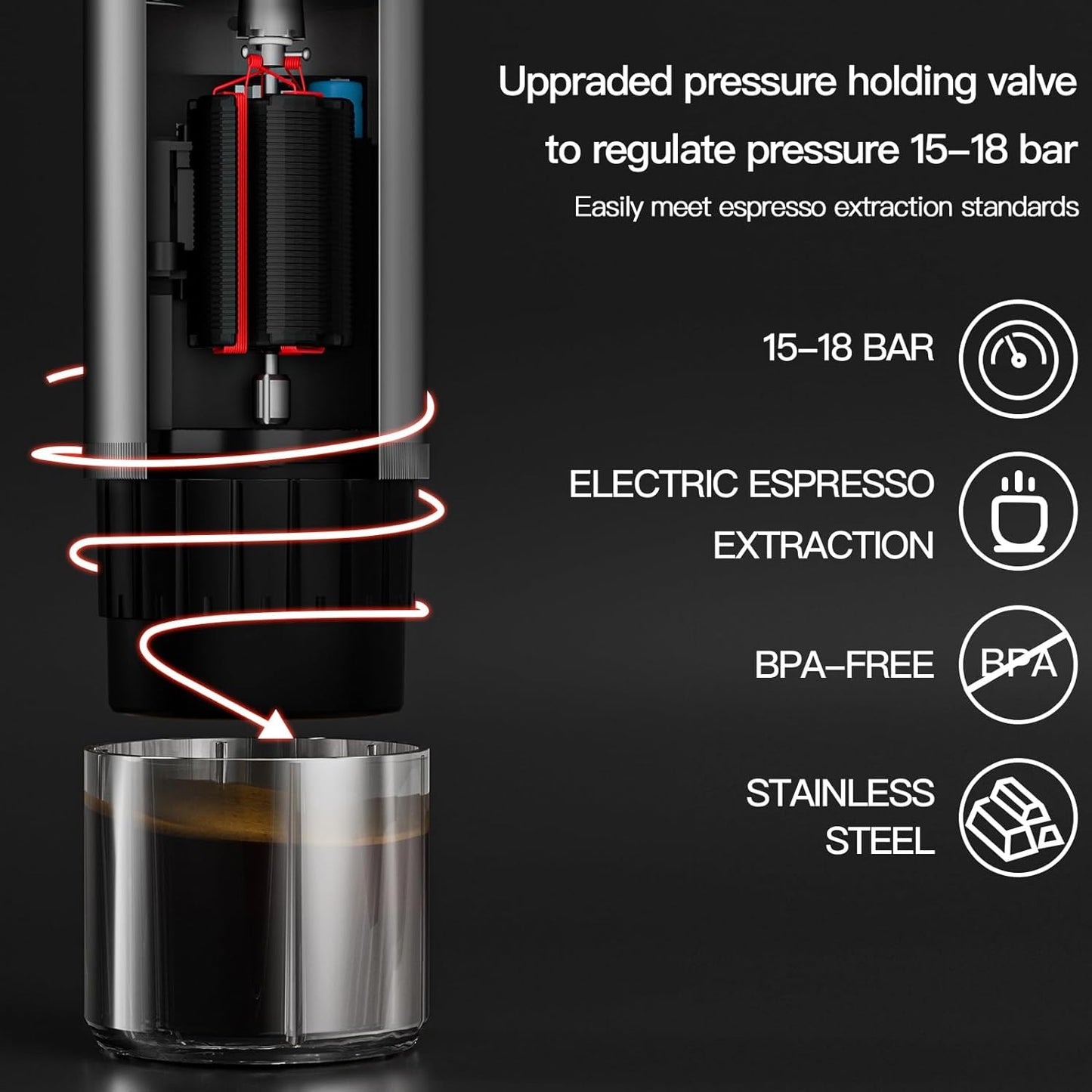Scopri la Macchina da Caffè Espresso Portatile: Caffettiera Elettrica da Viaggio per Auto e Campeggio, Compatibile con Capsule Nespresso e L'Or